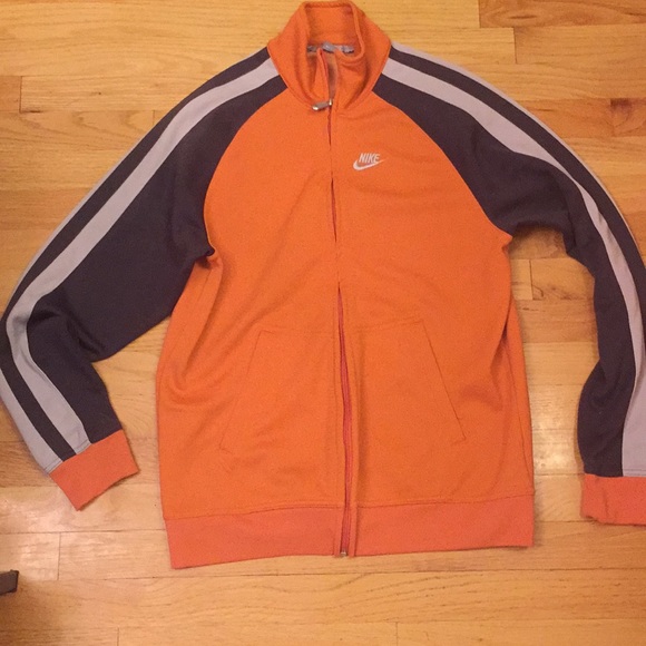 nike orange track jacket